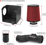 PTNHZ Short Ram Cold Air Intake System withHeat Shield 1.5L for Honda Civic 1.5L - view 6