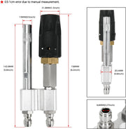2-in-1 Downstream Soft Wash Nozzle Adjustable Shooter Tip M5 Twist 1700-6000 PSI - view 3