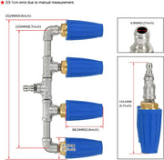 4-in-1 Turbo Nozzle Pressure Washer Single Row with Gloves 2.0 4000 PSI - view 3
