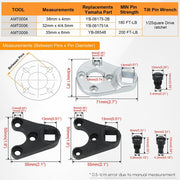Outboard Trim Tilt Pin Wrench Tools Set MT0004 and MT0006 for Yamaha Suzuki Johnson - view 4