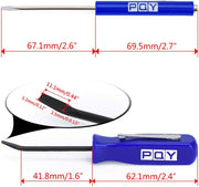 Pocket Magnetic Screwdriver Slotted Head With Magnet Top + Mini Pry Bar Set Blue - view 6