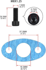 PTNHZ RACING AN10 Garrett GT28 GT30 GT35 T25 Turbo Oil Return Drain Flange Adapter - view 4