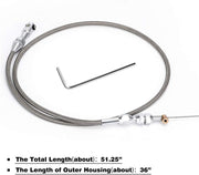 Throttle Cable Kit for Chevrolet LS Engines 36-Inch Stainless - view 6