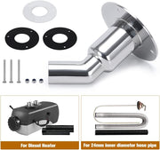 PTNHZ 24mm/0.94-Inch 316 Stainless Steel Thru Hull Exhaust Skin Part for Diesel Parking heaters - view 5