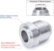 10AN Male Weld On Fitting Bung Hose Adapter Fuel Oil - view 5
