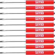 10-Piece Mini Pocket Screwdriver with Clip Magnetic Slotted Small Screw for Mechanical Electrician Red - view 2