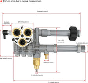 AR43361 Pressure Washer Pump Head 43361 for SRMW2.3G28 SRMW2.4G28 Pumps for Annovi Reverberi Toro - view 3