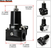 Adjustable Fuel Pressure Regulator Kit 30-140PSI With 10AN Return - view 6