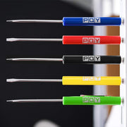 10-Piece Mini Pocket Screwdriver with Clip Magnetic Slotted Small Screw for Mechanical Electrician yellow - view 6