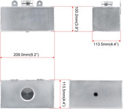 Aluminium Alloy Mirror Polished windscreen Washer Bottle intercooler Spray Tank 2 Litre - view 4