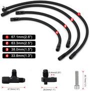 Steam Vent Hose Kit 4 AN Aluminum Complete Coolant Crossover for LSX LS1 LS2 - view 4