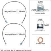 89715 Stainless Brake Lines Front and Rear Extended Brake Lines for Jeep Wrangler YJ - view 3