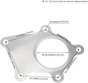 5-Piece Stainless Steel Turbo Discharge Gasket for A/R.63 T3/T4 Turbo - view 7