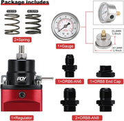 Adjustable EFI Fuel Pressure Regulator Kit 3-70PSI with AN8 Feed - view 3