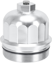 Billet Aluminum Cap withDrain Plug Fuel Filter Housing 6.6L for GM Duramax 6.6L V8 - view 2
