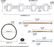 Rectangle Intake Manifold Adapter Plates for LS1 Cathedral Port Cylinder Head to LS3 LSA - view 4