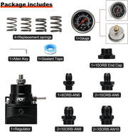 Adjustable Fuel Pressure Regulator Kit 3-110PSI with AN10 Feed Port - view 3