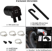 Black Aluminum Alloy Reservior Oil Catch Can Tank with Silicone for BMW N54 335i - view 6