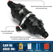AN6 AN8 AN10 Inline Fuel Filter E85 Ethanol with 100 - view 4