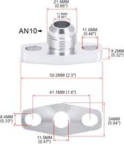 PTNHZ RACING AN10 Garrett GT28 GT30 GT35 T25 Turbo Oil Return Drain Flange Adapter - view 5