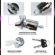 Ignition Switch with Key Door Lock Cylinders for Ford Bronco F150 F250 F350 E150 - view 4