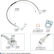 89716 Stainless Brake Lines Front and Rear Extended Brake Lines for Jeep Wrangler JK - view 3