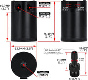 Baffled Oil Catch Can Kit Universal 2 Port Aluminum Oil - view 4