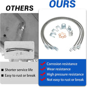 89715 Stainless Brake Lines Front and Rear Extended Brake Lines for Jeep Wrangler YJ - view 6
