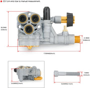7108366 Pressure Washer Pump Manifold Replacement Kit for Simpson Cleaning Manifold for 510020 - view 3