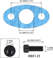 PTNHZ AN4 Turbo Oil Feed Inlet Flange Adapter Kit withGasket for T3 T4 T04 - view 5