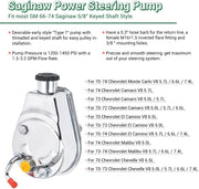 Saginaw Power Steering Pump P Series 5/8-Inch Keyway Pulley Shaft for 66-74 GM Chevy - view 3