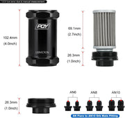 AN6 AN8 AN10 Inline Fuel Filter E85 Ethanol with 100 - view 6