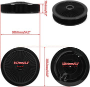 14-Inchx3-Inch Round Air Cleaner Filter Assembly withFlow-Thru Lid Caburetor High for Chevrolet GMC Ford - view 5