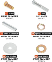 Rear Left and Right A-Arm Bushing Shafts Kit Replacement for Polaris Sportsman 400 450 - view 4