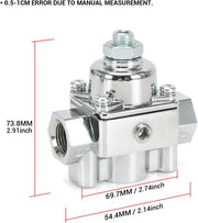 12-804 Adjustable Fuel Pressure Regulator with Gauge 1-4 PSI for Holley and Edelbrock Carburetors - view 3
