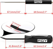 Pocket Magnetic Screwdriver Slotted Head With Magnet Top + Mini Pry Bar Set (black) - view 6