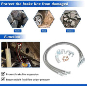 89715 Stainless Brake Lines Front and Rear Extended Brake Lines for Jeep Wrangler YJ - view 5