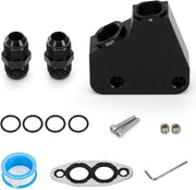 LS Engine Oil Cooler Adapter Kit 10AN Oil Inlet Outlet for Turbo Oil Supply - view 2