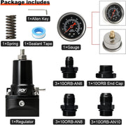 Adjustable Fuel Pressure Regulator Kit 30-140PSI With 10AN Return - view 4