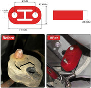 Universal 4-Piece PolyUrethane Exhaust/Muffler Rubber Short Hanger Insulator Bracket Bushing Mount 10mm Red - view 4