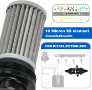 AN6 AN8 AN10 Inline Fuel Filter E85 Ethanol with 10 - view 5