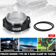 3-Inch Quick Release Pinless V Band Clamp with Flange Aluminum - view 3