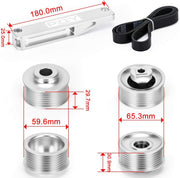 Adjustable EP3 Pulley Kit A/C and P/S Eliminator Kit With for Honda 8th 9th - view 6