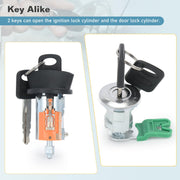 Ignition Switch Door Lock Cylinder for Keys for Ford E150 E250 E350 Econoline Van - view 6