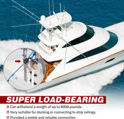 Black Stainless Steel Adjustable Line Length Sliding Rope Hook Boat for Boat Docking - view 5