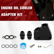 LS Engine Oil Cooler Adapter Kit 10AN Oil Inlet Outlet for Turbo Oil Supply - view 3