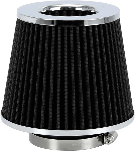 Universal Black 3-Inch 76mm High Flow Cold Air Intake Cone