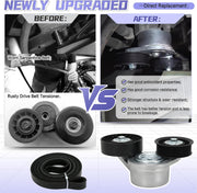 Engine Serpentine Belt Tensioner Drive Kit 3.7L 4.7L for Dodge Ram 1500 2002-2007 Dakota - view 6