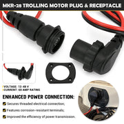 1865120 MKR-28 Trolling Motor Plug Receptacle Combo and 1865115 MKR-27 for Minn Kota 12/24/36V/48V - view 5