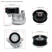 Drive Belt Tensioner and Idler Pulley Serpentine Belt kit for Mercedes-Benz ML350 C230 C300 - view 3